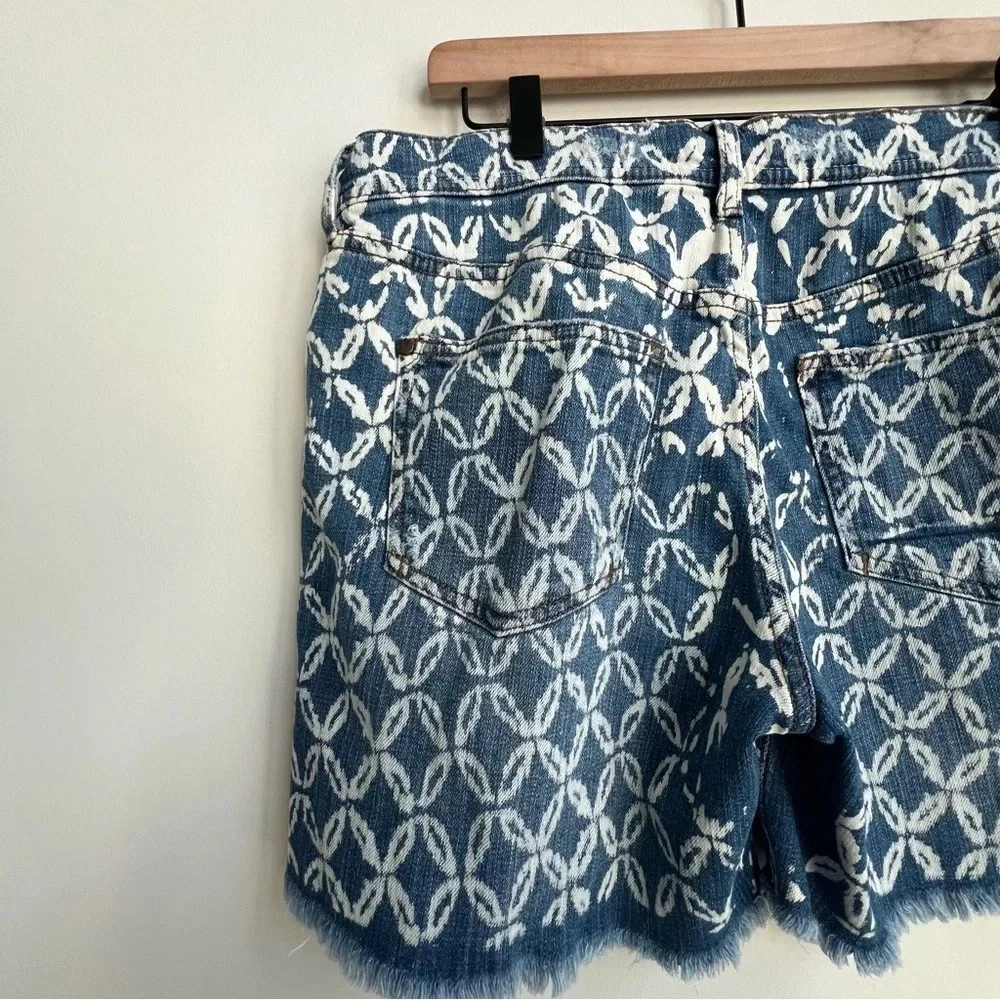 Anthropologie Pilcro & the letterpress bleach dye Hyphen denim jean shorts 90s - Picture 8 of 15